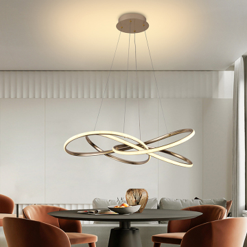 High Brightness LED Chandelier - 166W Pure Color Temperature Aluminum Dining Room Light