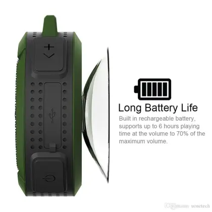 High Capacity Waterproof Mini BT Speaker C6 for Sony and iPhone with 3D Stereo Surround