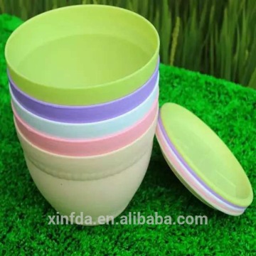 Hot sale Various Sizes Eco-friendly Custom Color Plastic Flower Pot with Saucers