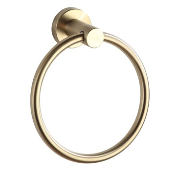 Glod Wall Mounted Bathroom Accessories, 304 Stainless Steel Towel Ring