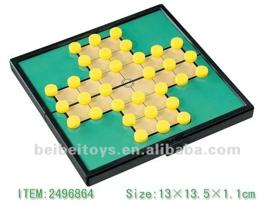 Portable Magnetic Fox and Geese Board Game