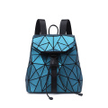 Geometric fabric PU leather packpack bag