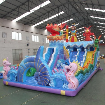 Monkey King Seahorse Bouncy Slide Combo: Affordable Bouncy Castle