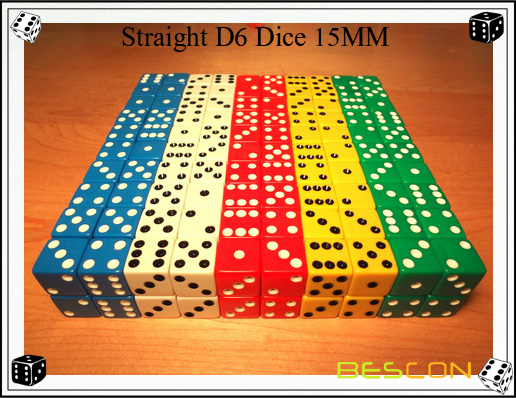 Straight D6 Dice 15MM