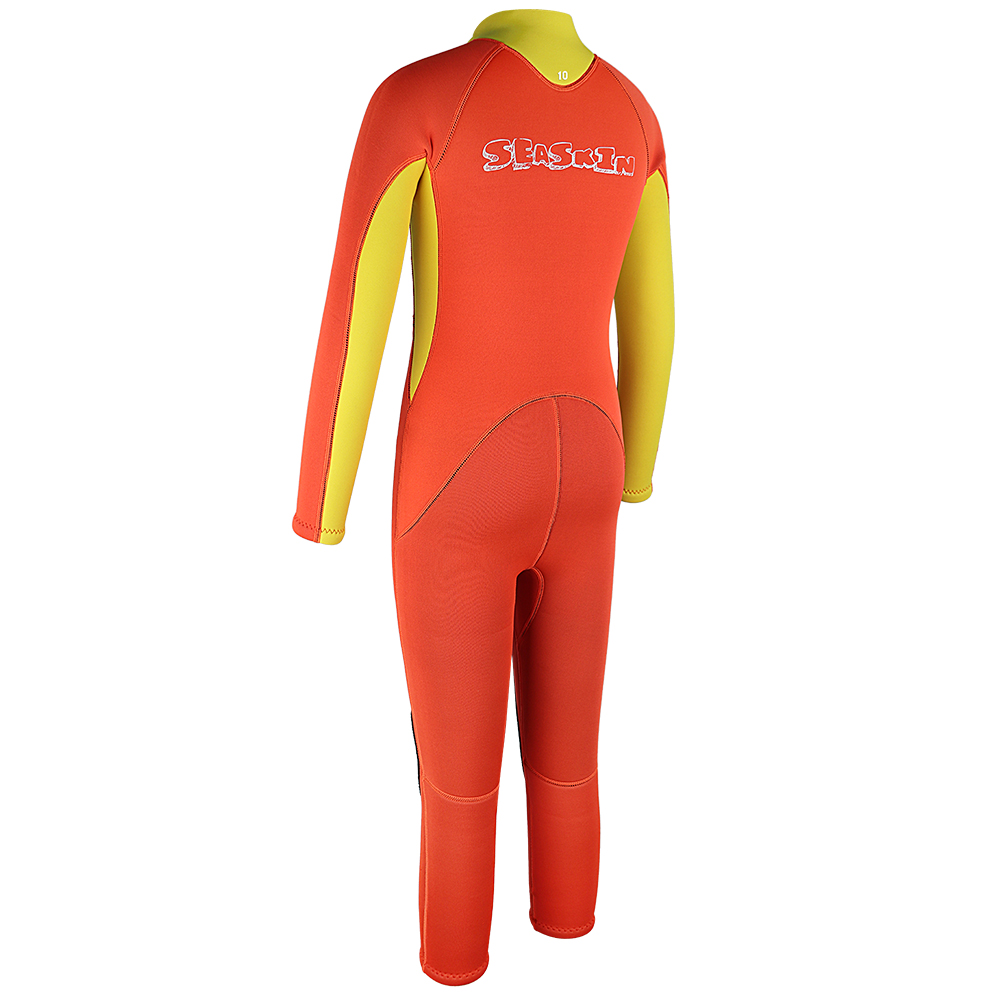 Seaskin Yellow Front Zip Diving Wetsuit Weights