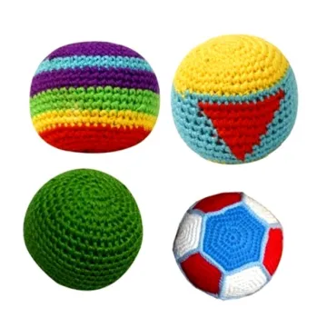 Kick Juggling Ball Hand Knitted Crocheted Hacky Sack Footbag