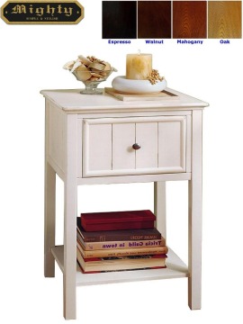 Wooden One Drawer Retro Shabby Chic Small Bedside Tables