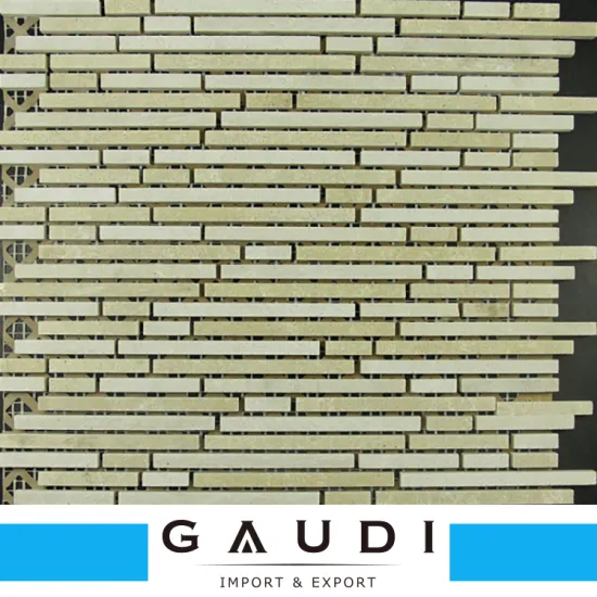 Made in China 8mm thickness strip marble tile stone mosaic for wall decoration