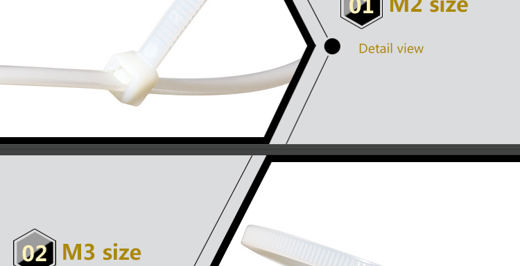 White Self-Locking Nylon Cable Tie