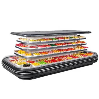 Commercial Refrigerator for Fruit and Vegetable Round Island Display