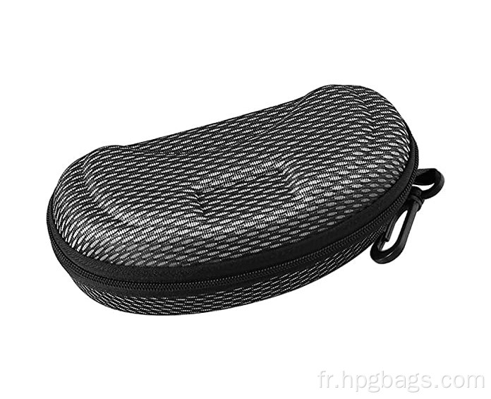 Eva Hard Shell Black Zipper Case pour lunettes