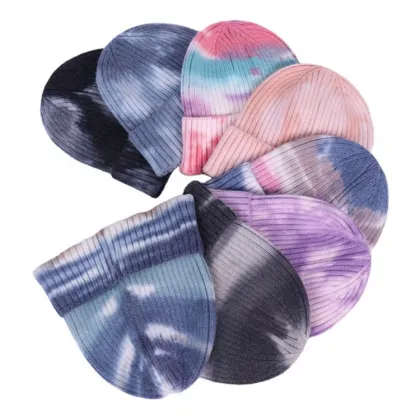Warm Casual Tie Dye Beanies Cap
