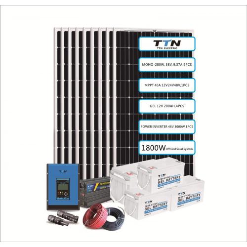 1800W, 1900W, 2000W Off Sistema solar de grade