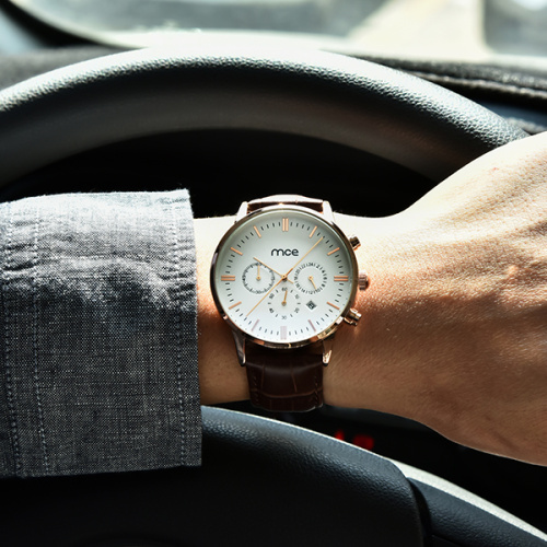 10 PCS Chronograph Leather Strap Stock Men Watch
