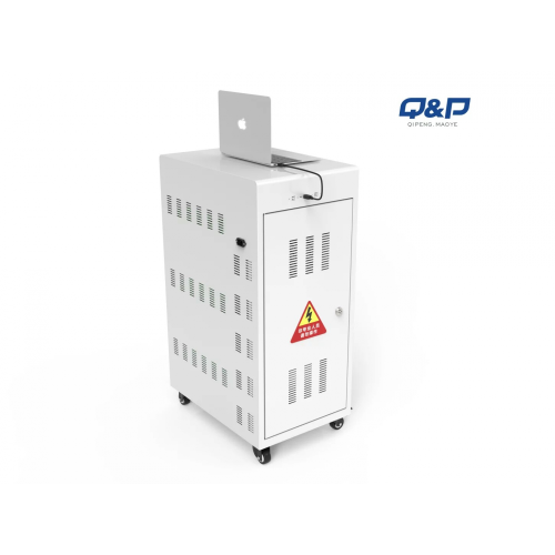 Sync data and storage charging cart for iPads