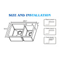 Handgefertigter Topmount -Küchenspüle Sus304 Edelstahl