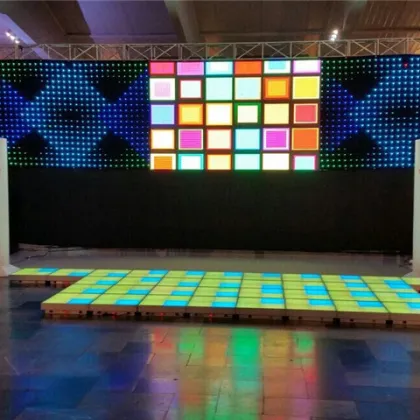 Black Stage Background chauvet led curtain