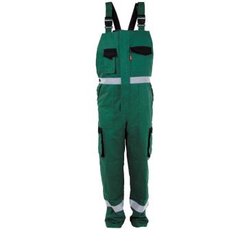 100% katoen 270gsm groen met zwarte bibbroek