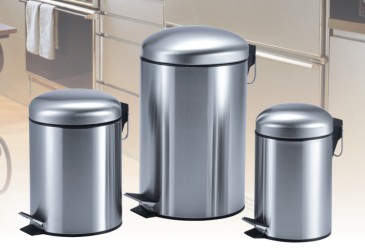 Cylinde Stainless Steel Langkah Dustbin