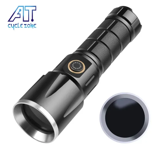 RTS Rechargeable 365 UV Flashlight: High-Powered LED Light, Waterproof, Pet Clothing Detection, Emergency & Camping Tool with Type-C USB Charge