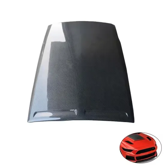 Carbon Fiber Engine Cover Fit for Ford Mustang - Langyu 15-17 Car Modification Accessories