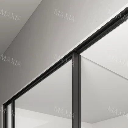 T-shaped shower room with toilet and shower