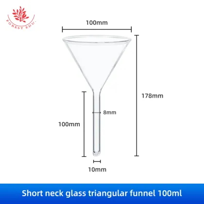 100ml Short Neck Glass Funnel for Chemical Reagents
