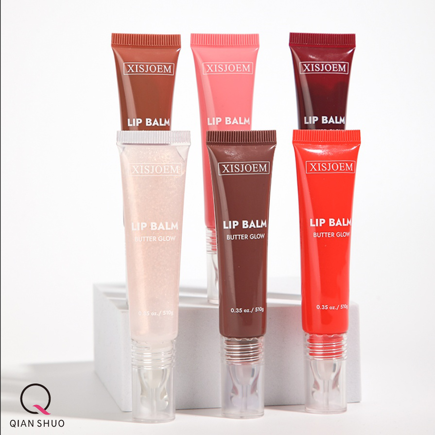 Lip Glaze Butter Gloss Kabut Lembut Merah-Coklat