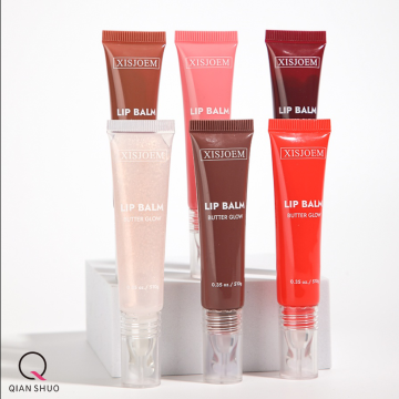 Lip Glaze Butter Gloss Kabut Lembut Merah-Coklat
