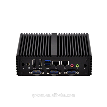 High quality fanless X86 Dual LAN Industrial Desktop Computer Q410P