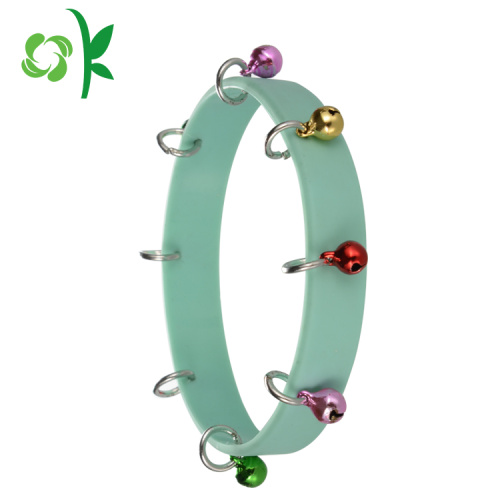 Bracelets en silicone mono-couleur écologiques avec cloche