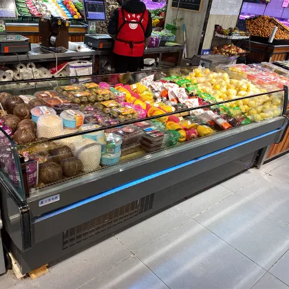 Luxury Fresh Meat and Vegetable Display Cabinet for Supermarkets