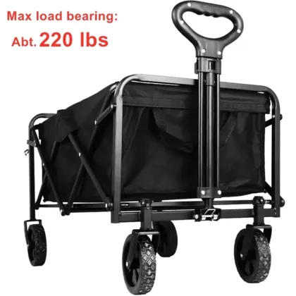 Portable Collapsible Garden Wagon - Beach Trolley Cart for Camping and Sports