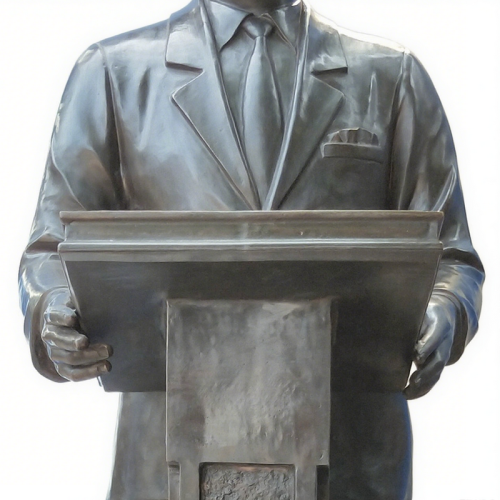 Custom Bronze Sculpture of MLK Mid-Oratory