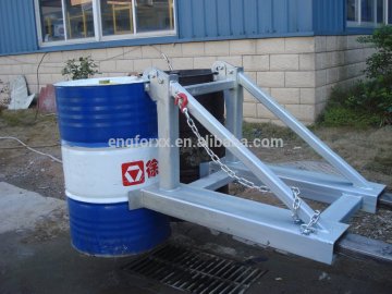 forklift attachment atuomatic drum lifter mounted drum handling