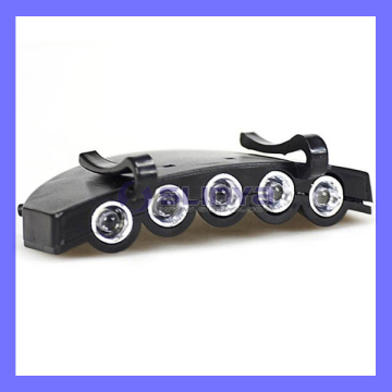 5 LED Book Clip Headlight Cap Hat Head Light Fishing Lamp Flashlight (SL-354)