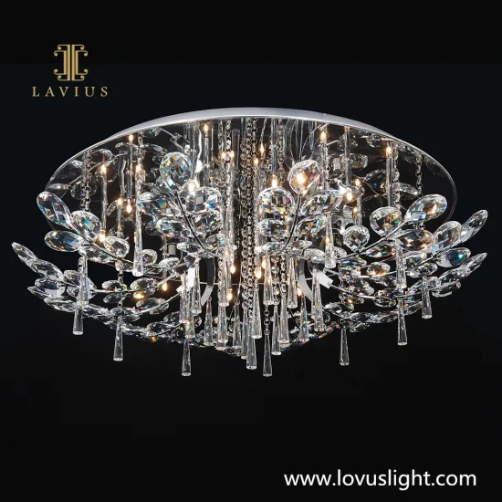 Silver and white flower shape creative chandelier Villa living room ceiling decorative chandelier