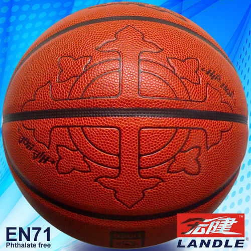 8 panels PU basketball inflatable and deflate ball