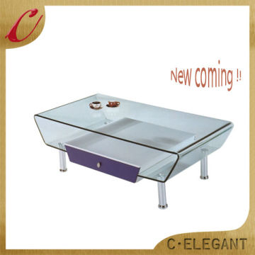New fashion glass & wooden coffee tabless