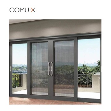 Narrow Slim Frame Indoor Tempered Glass Sliding Door