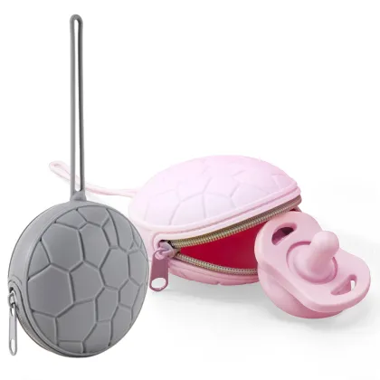 Silicone Pacifier Holder Case - Portable Pacifier Cover Pouch Bag