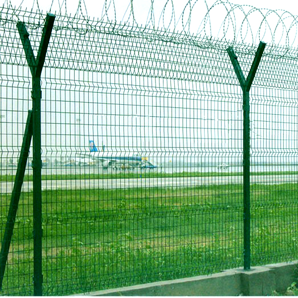 airport metal coated wire mesh fence