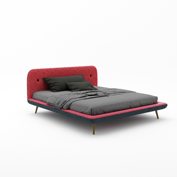 cama doble de dormitorio de estilo simple