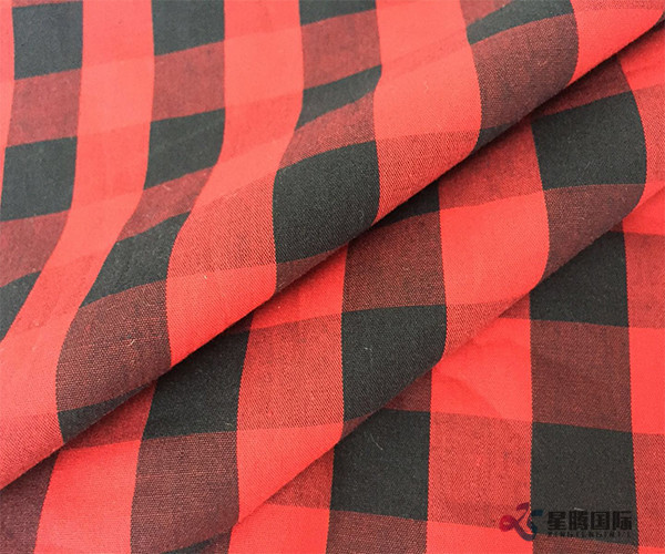Classic Red And Black Check 100% Cotton Fabric