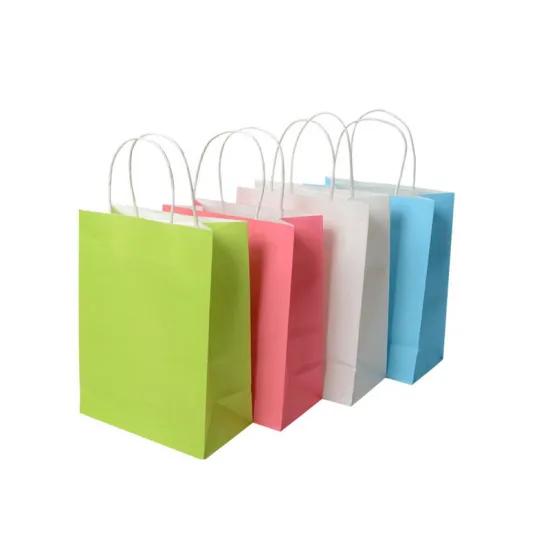 2018 Custom Printed Colorful Gift Paper Bag Christmas