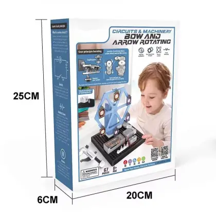 Educational Kids Toy Diy Plastic Bow And Arrow Targets Building Electronic Circuits Experiment Stem Construction Toys