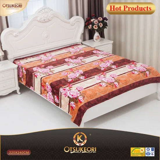 100% polyester polar fleece blanket,flannel blanket with flower pattern.