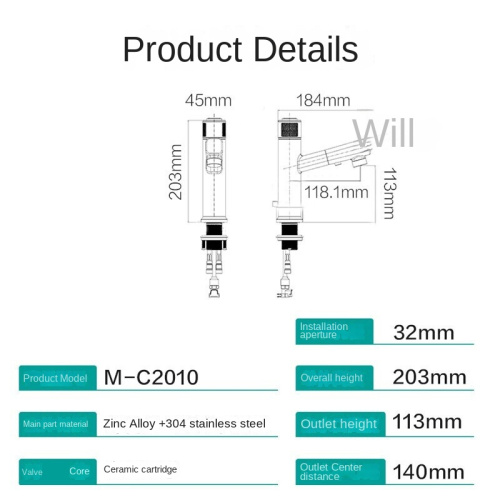 Quality Modern Plating Bathroom Hot Cold Basin Faucet