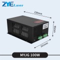 Catu Daya Laser CO2 MYJG100W dengan Tampilan Saat Ini