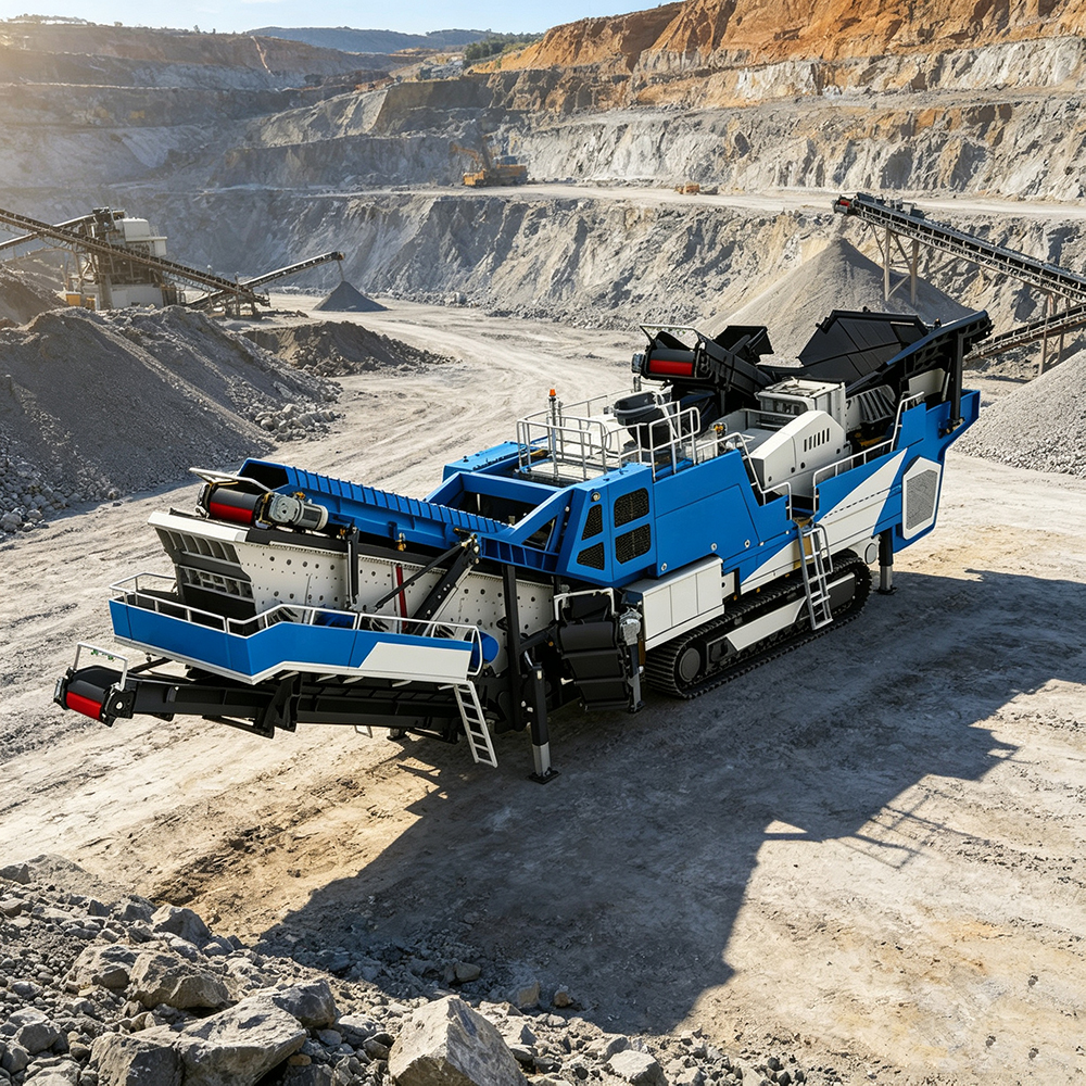 crawler and tire type mobile crushing station